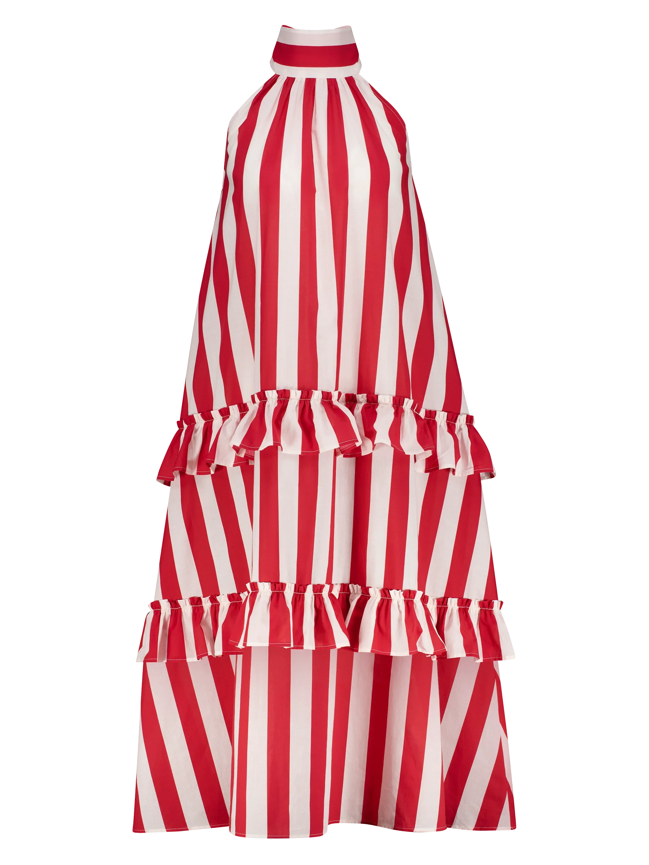 Robe rayée rouge et blanche Singapour GirlsMustHave