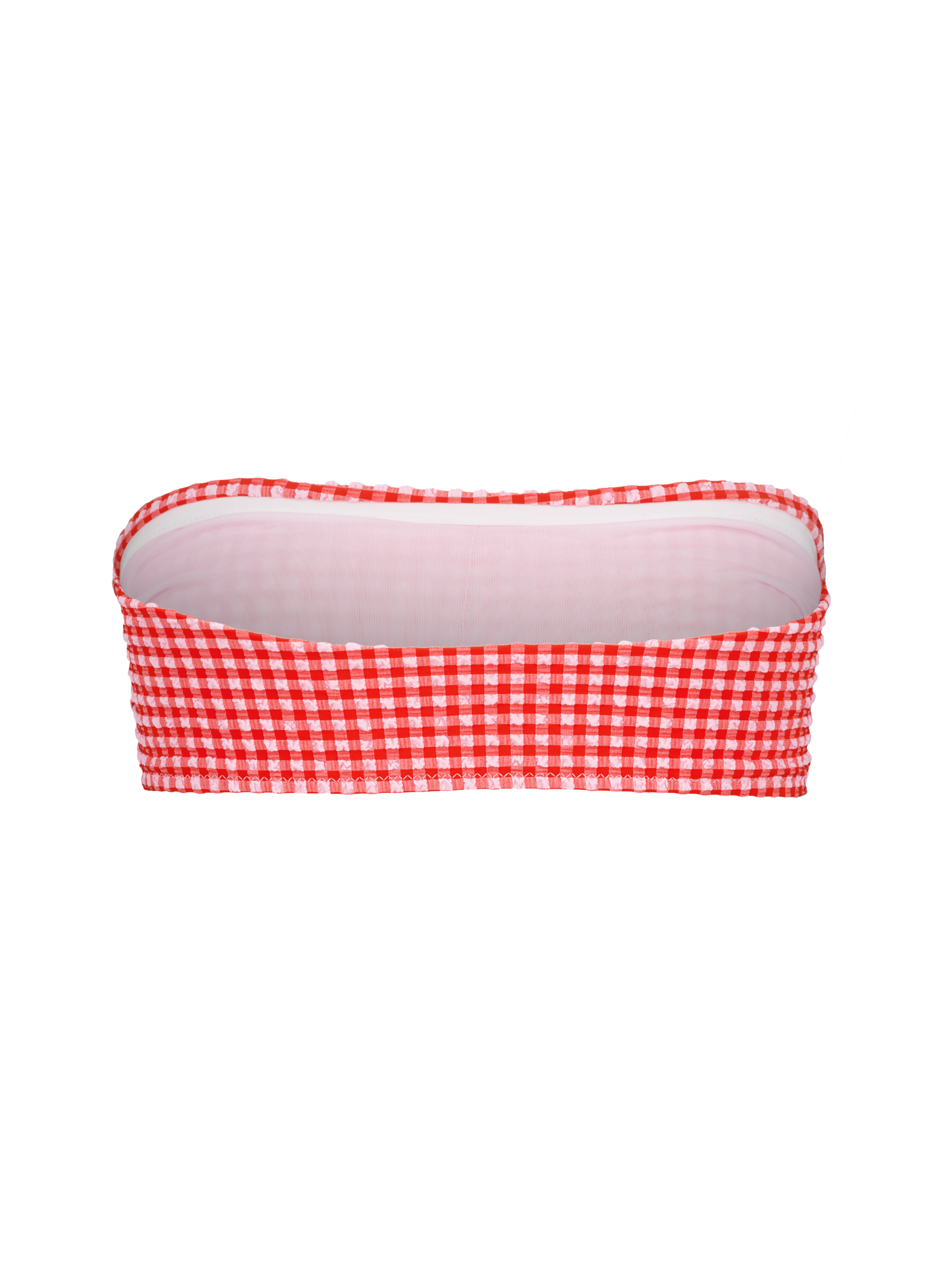 Bella - Bandeau bikini top - Vichy