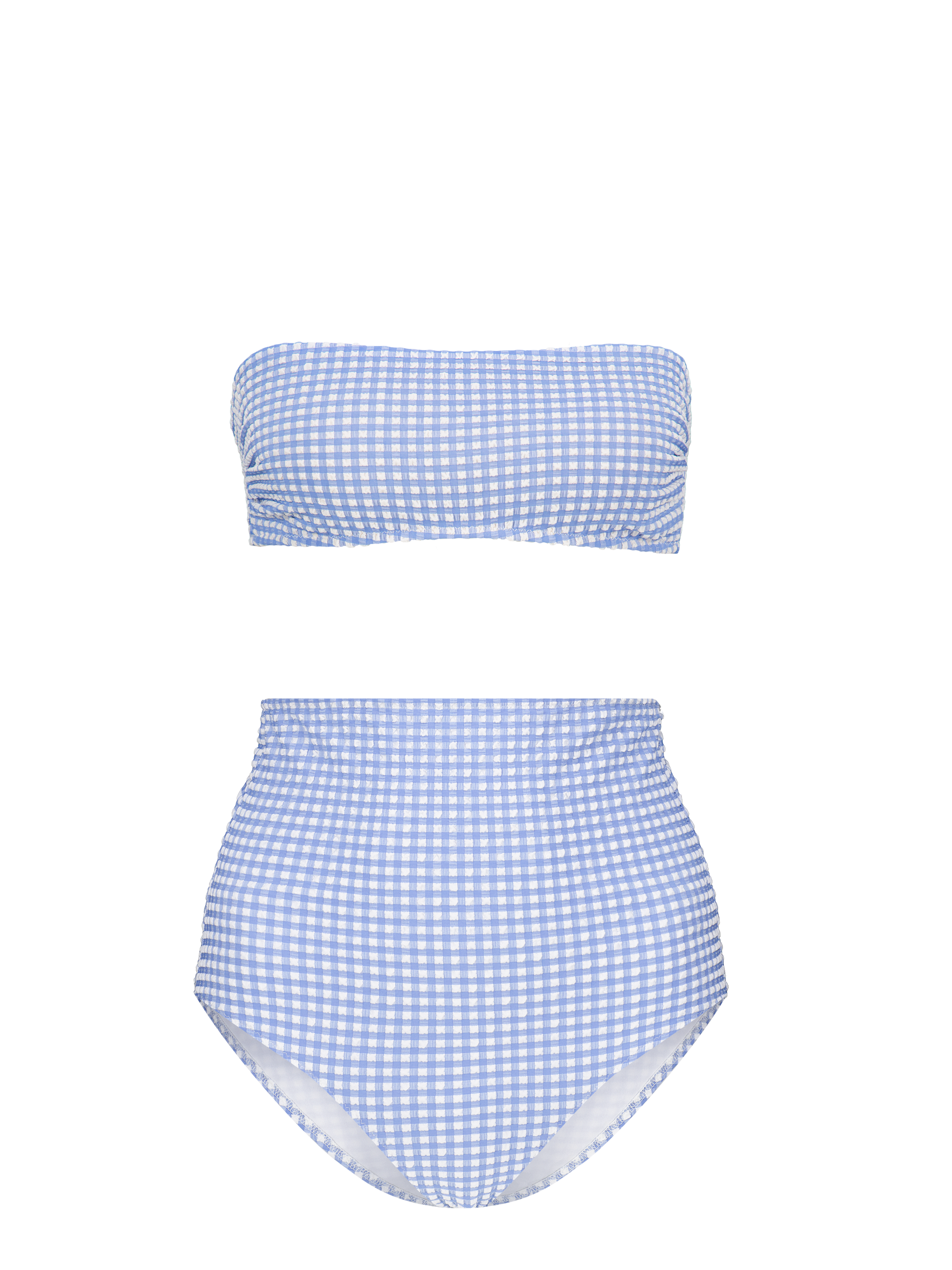 Bella - Bandeau bikini top - Vichy