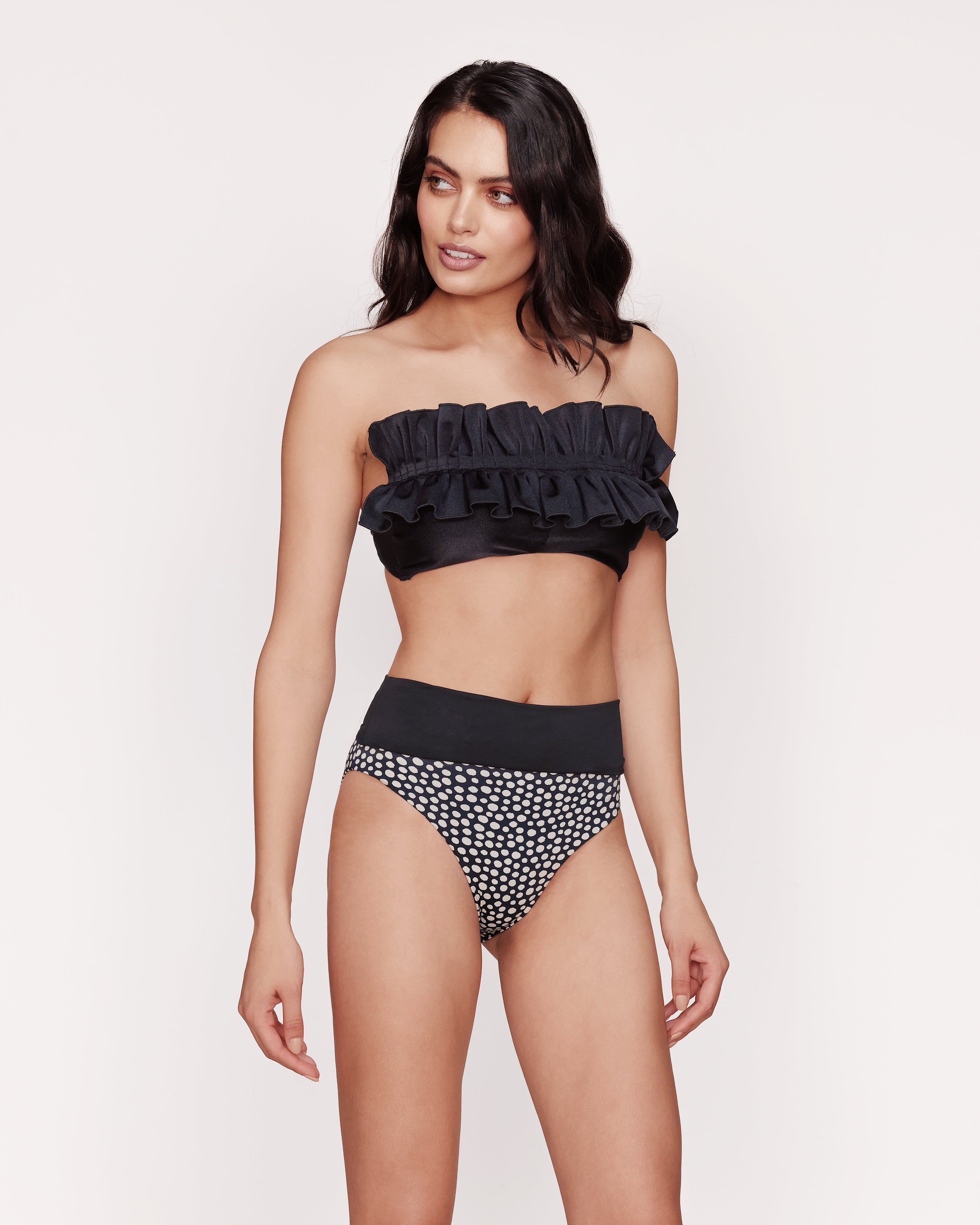Mia - High-waisted bikini bottom - East hampton