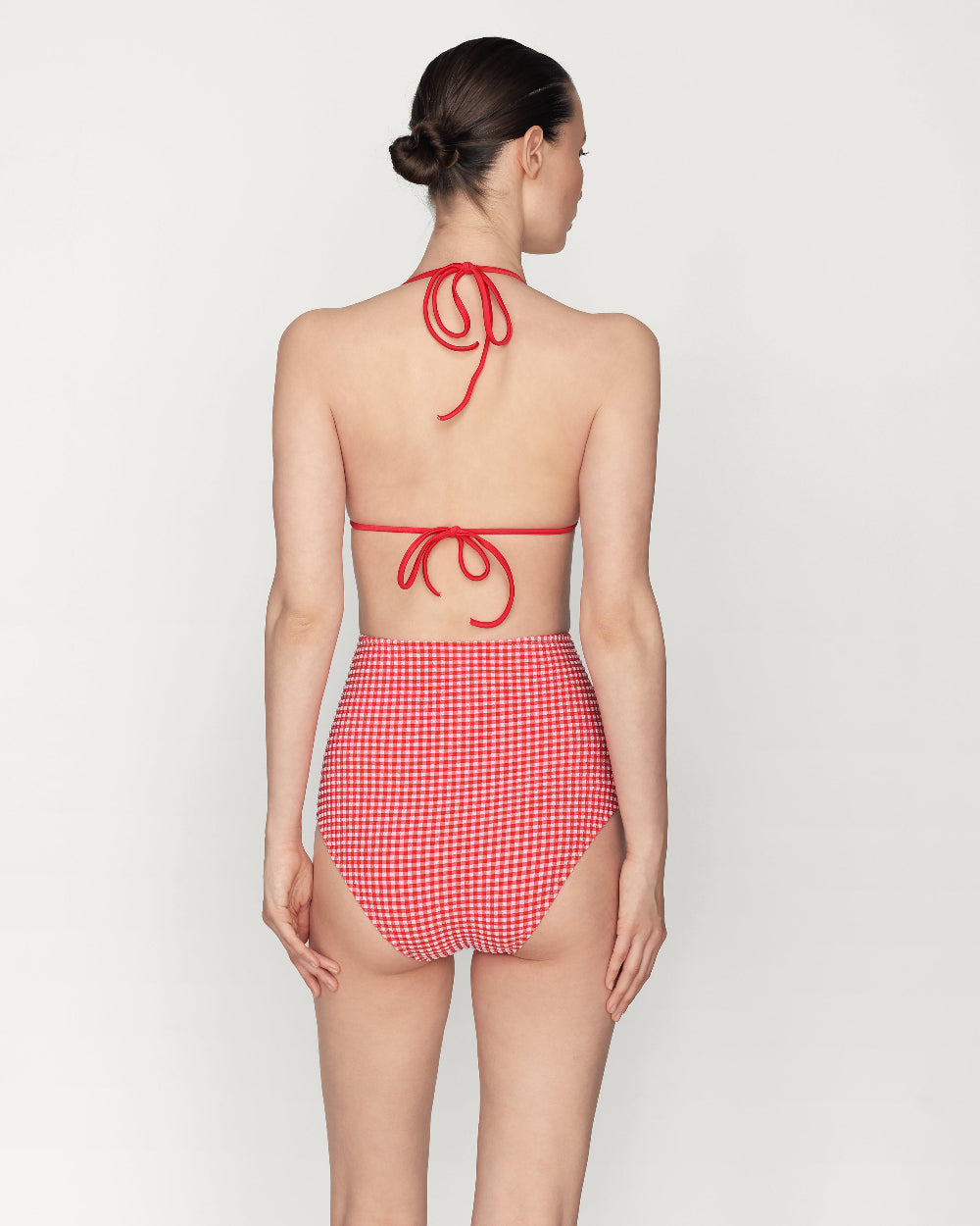 Ara - High-waisted bikini brief Vichy
