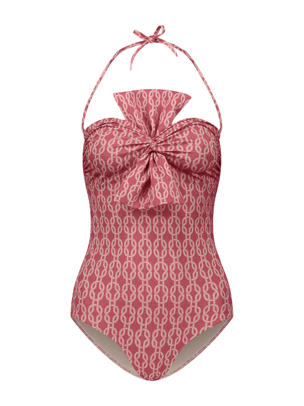 Raquel - Bow bustier one-piece