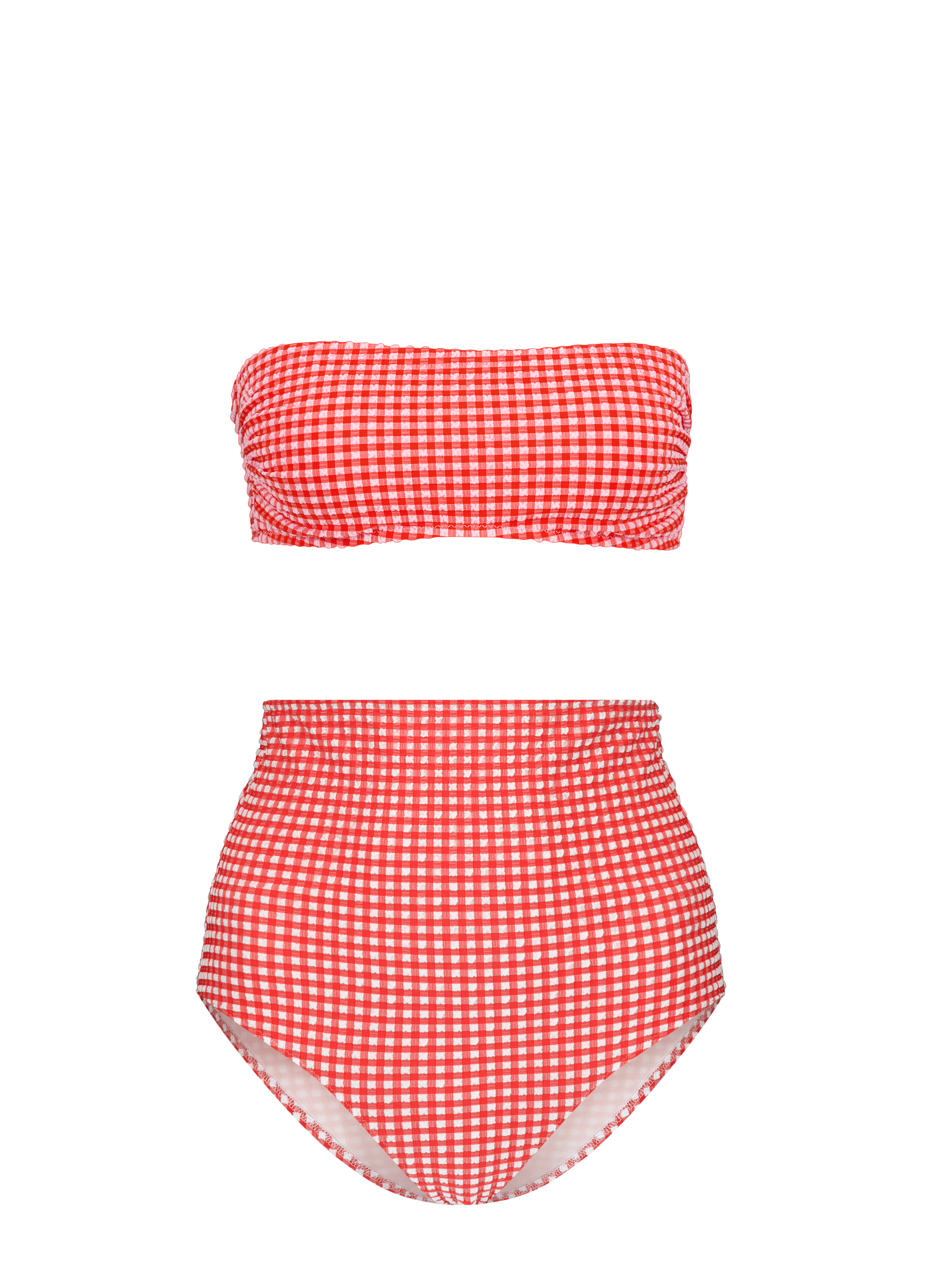 Ara - High-waisted bikini brief Vichy