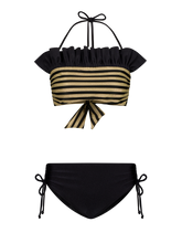 Bikini Luxe Stripes Black Gold Dubai GirlsMustHave