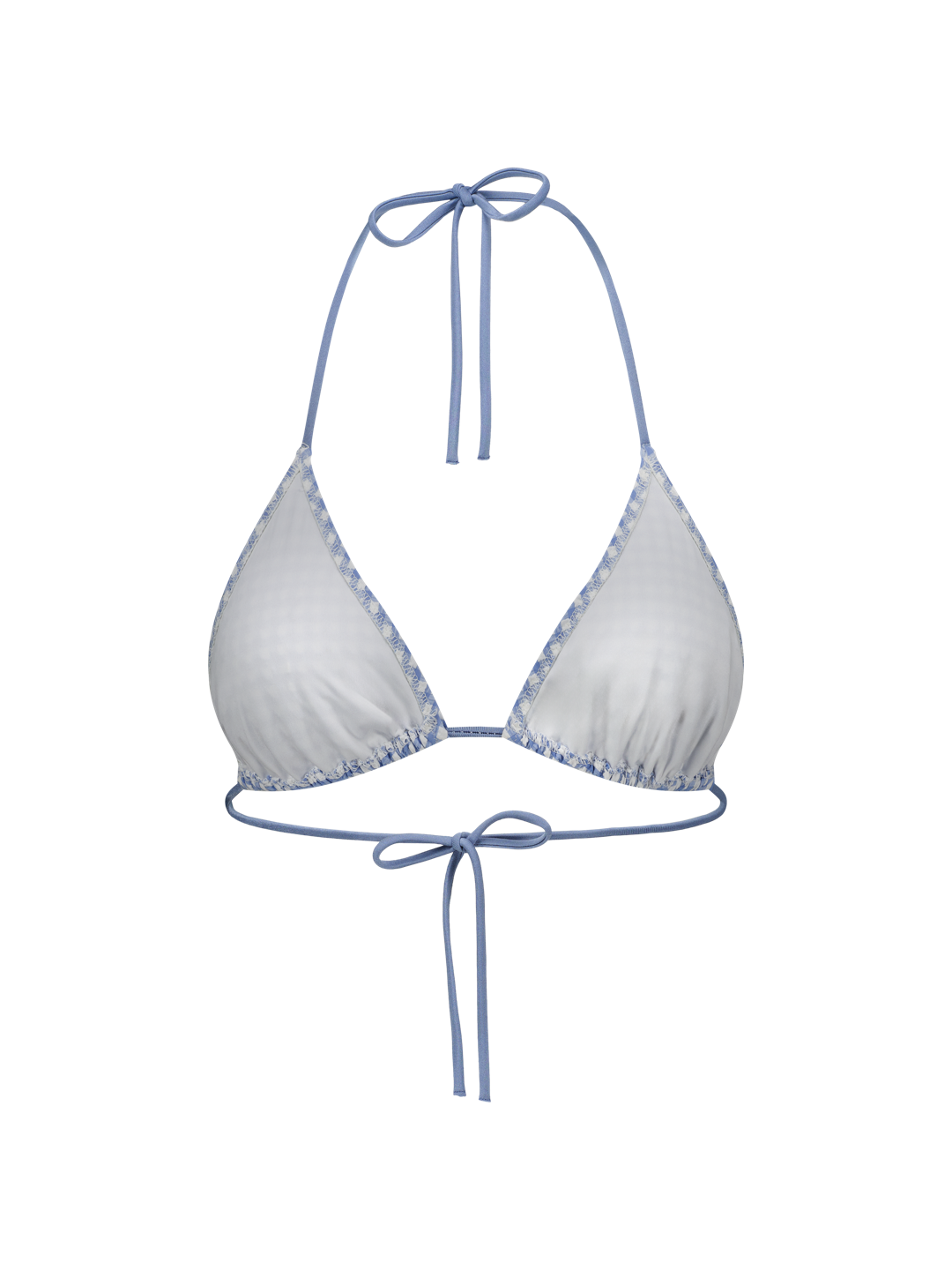 Scarlett - Triangle bikini top - Vichy print