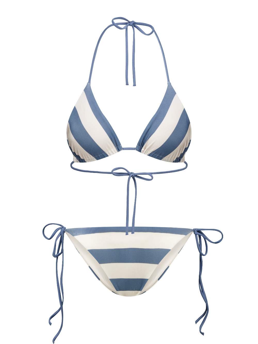 Scarlett - Haut de maillot triangle à rayures