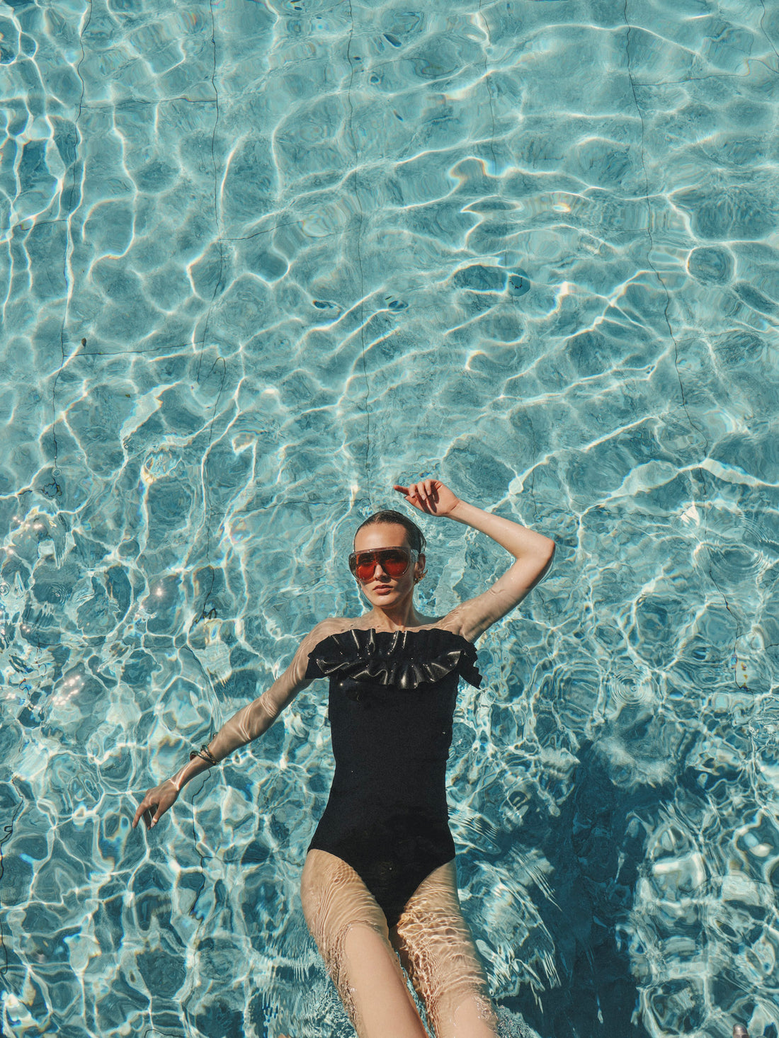 Angela - Ruffled bustier one-piece - Mykonos