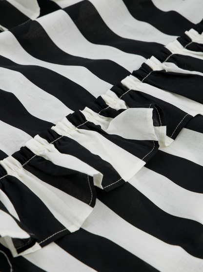 Kleid Streifen Schwarz und Weiß Singapore GirlsMustHave
