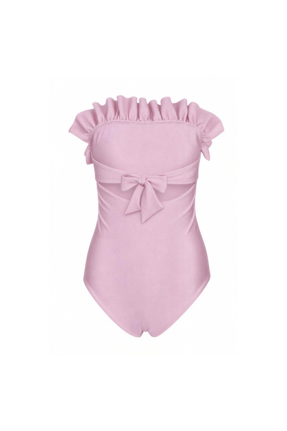Angela - Ruffled bustier one-piece - Uni Essentiel