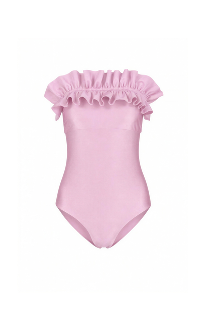 Angela - Ruffled bustier one-piece - Uni Essentiel