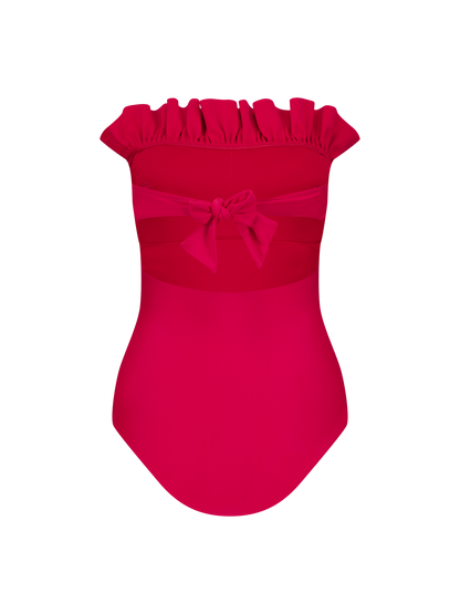 Angela - Ruffled bustier one-piece