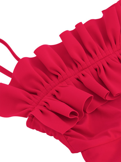 Angela - Ruffled bustier one-piece