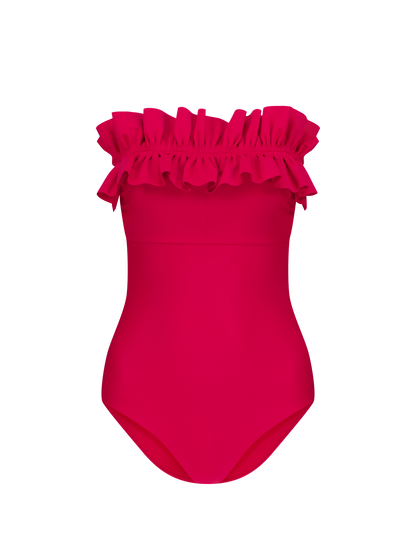 Angela - Ruffled bustier one-piece