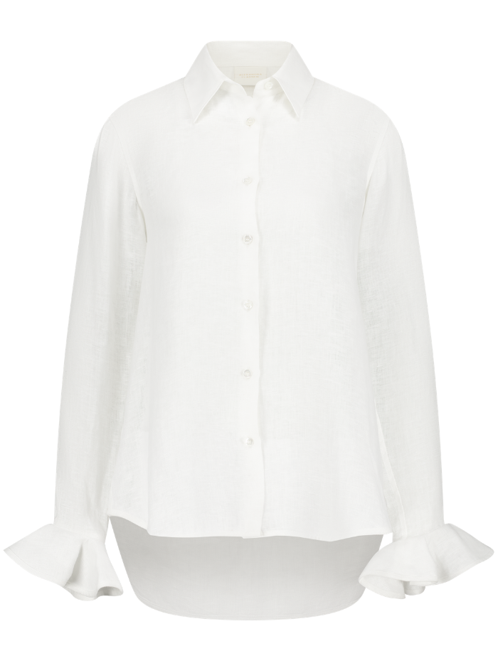 Bee - Linen shirt with ruffles