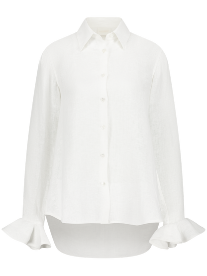 Bee - Linen shirt with ruffles