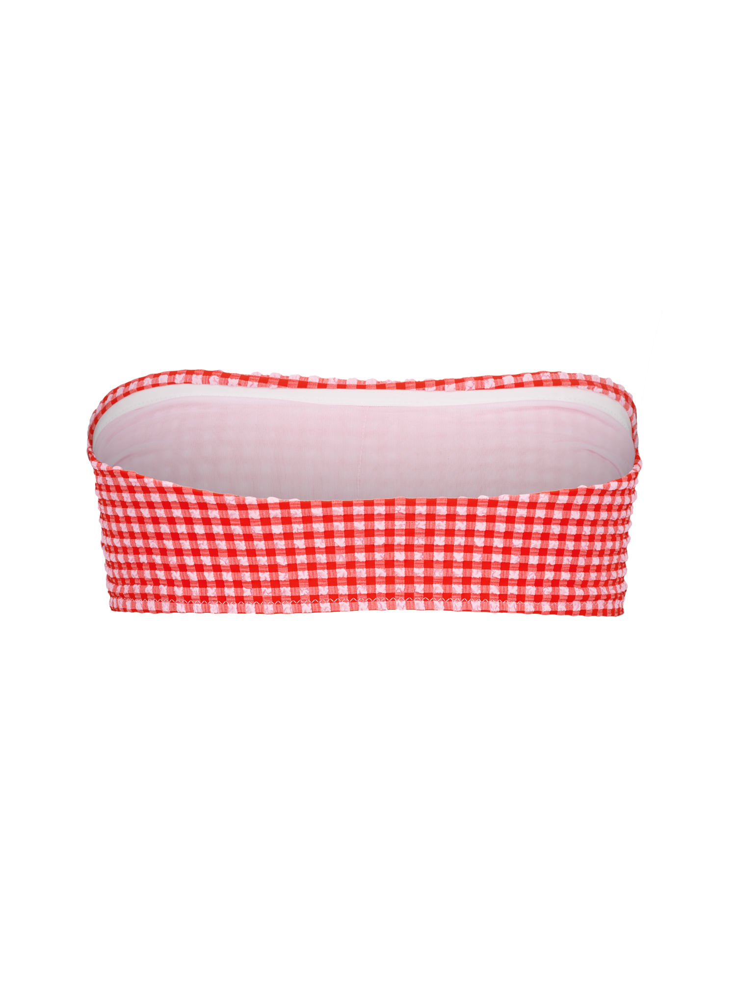 Bella - Bandeau bikini top - Vichy