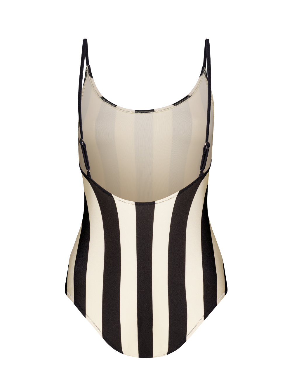 Britta - One-piece with thin adjustable straps - Stripes