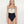 CHRISTY - Halter Neck one piece bustier Black and Ivory Swimsuit