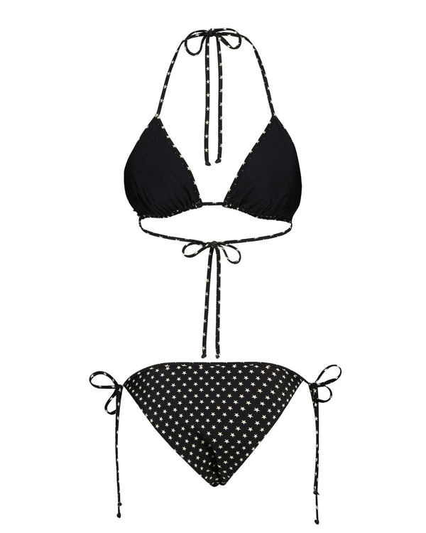 KATE Black and Ivory stars - Two Piece Luxury Swimsuit