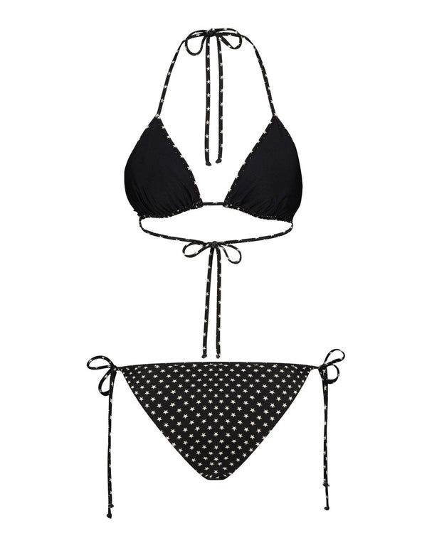 KATE Black and Ivory stars - Two Piece Luxury Swimsuit