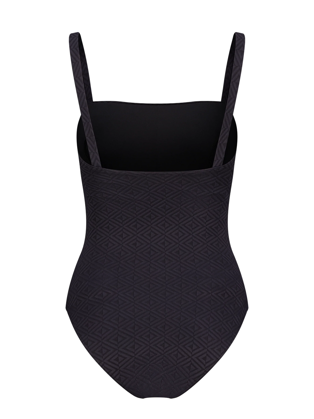 Gaelle - tank top one-piece graphic jacquard fabric swimsuit - Saint-Barth