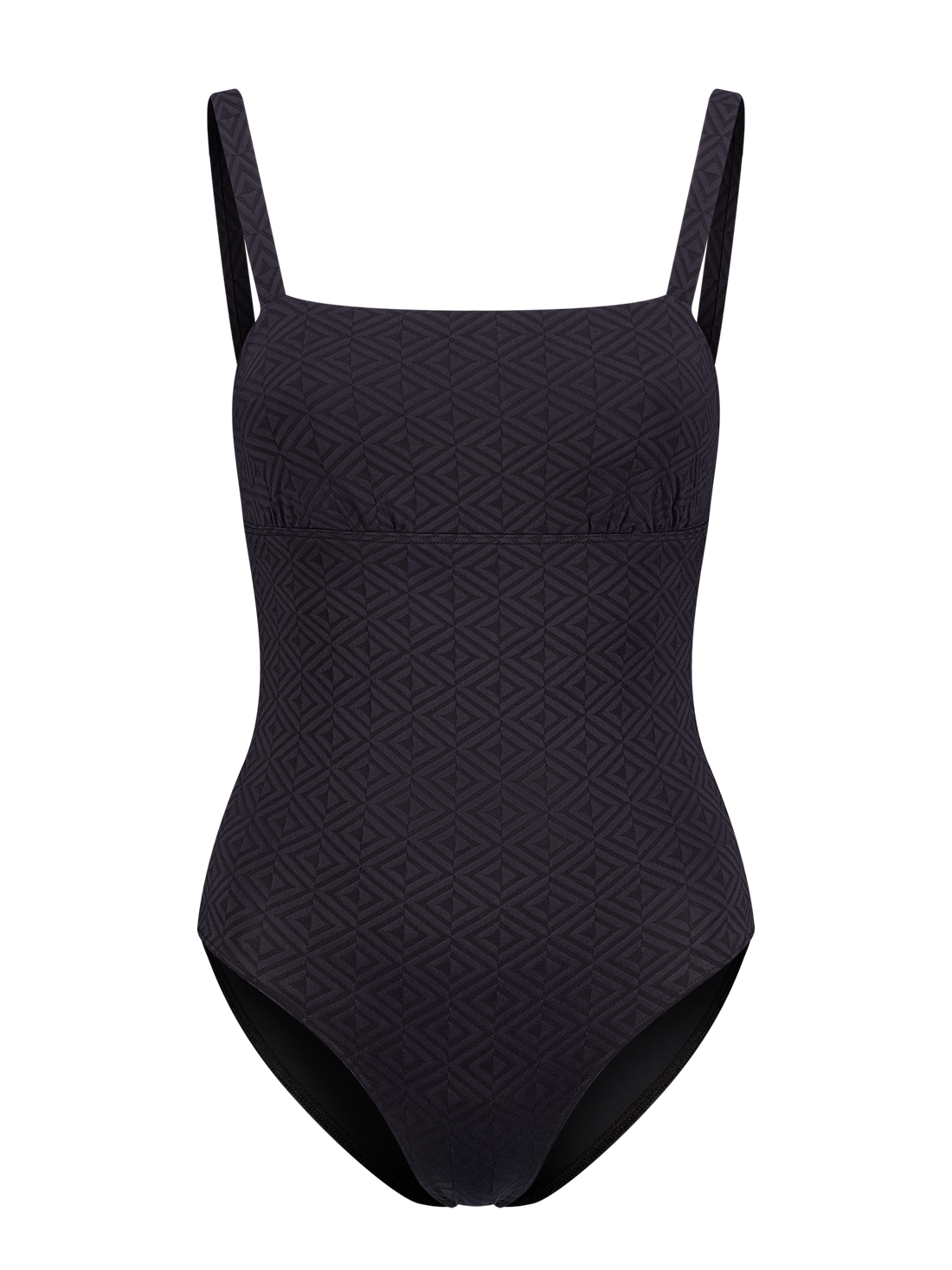 Gaelle - tank top one-piece graphic jacquard fabric swimsuit - Saint-Barth