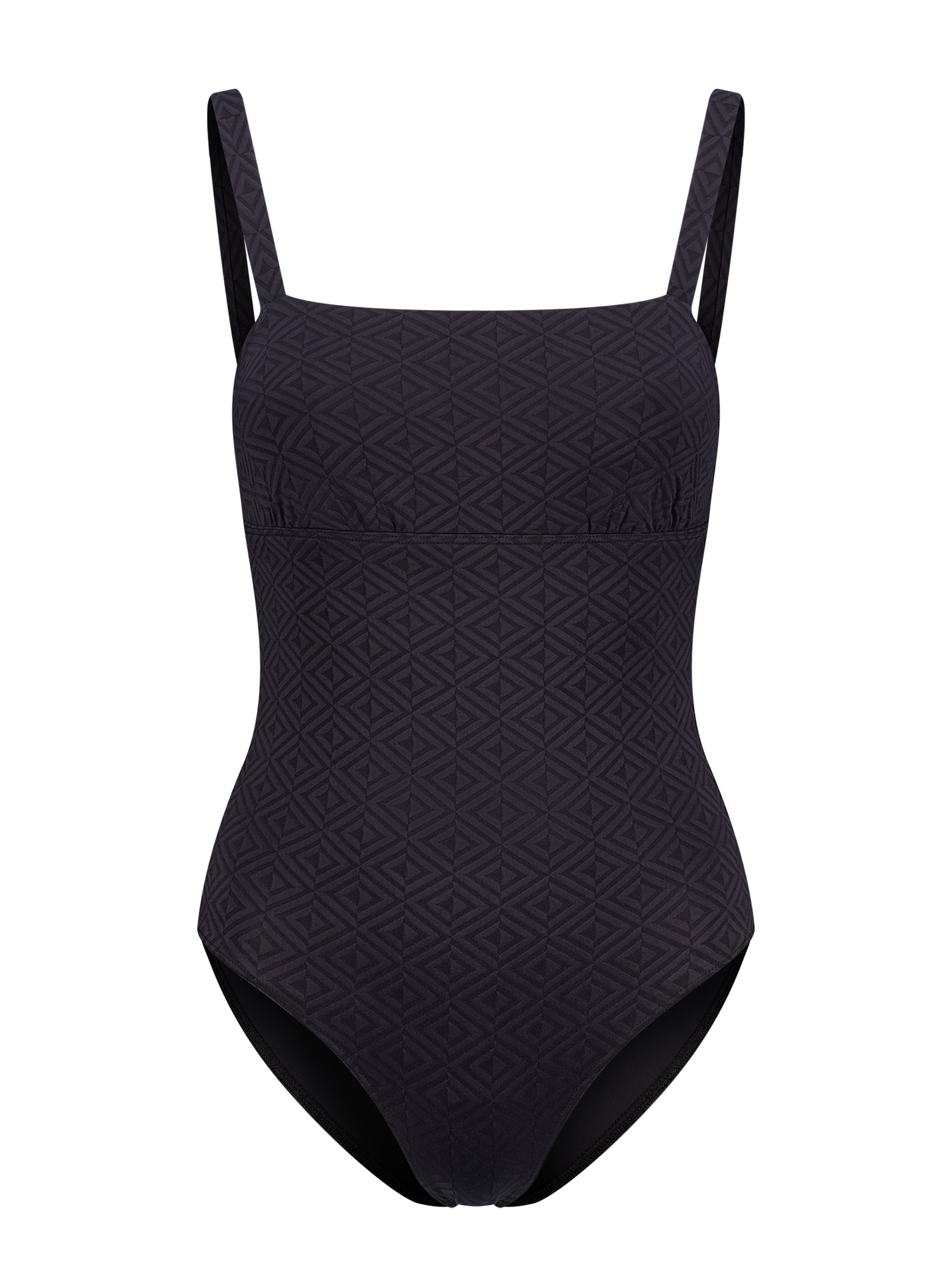 Gaelle - tank top one-piece graphic jacquard fabric swimsuit - Saint-Barth