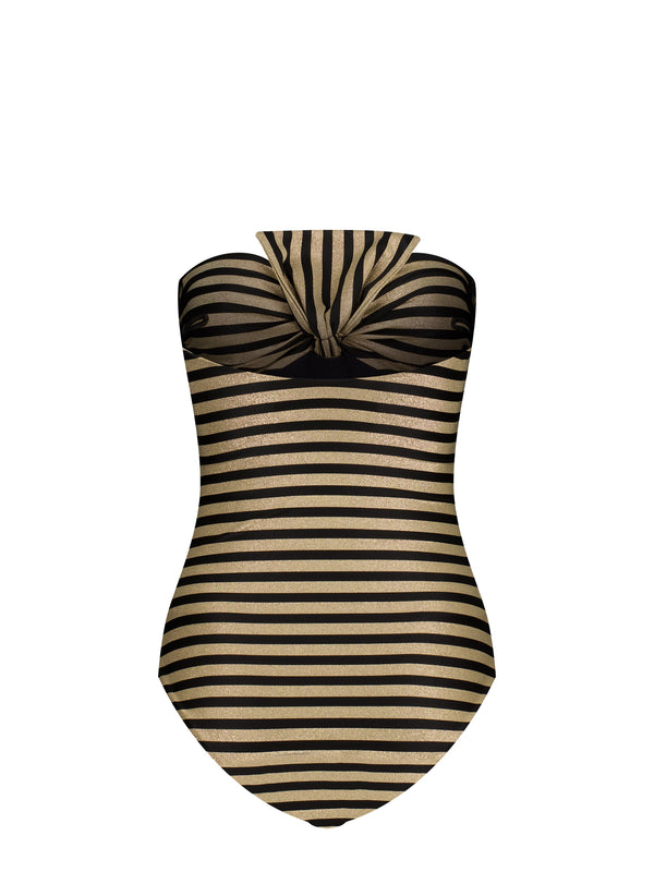 RAQUEL Black and Gold - One-Piece Luxury Swimsuit