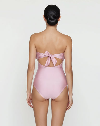Angela - Ruffled bustier one-piece - Uni Essentiel