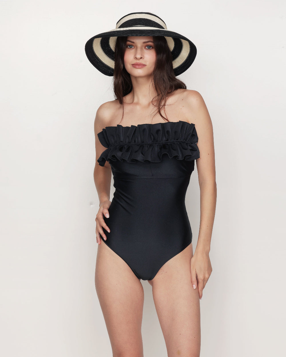 Angela - Ruffled bustier one-piece