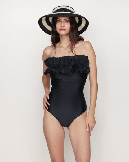 Angela - Ruffled bustier one-piece