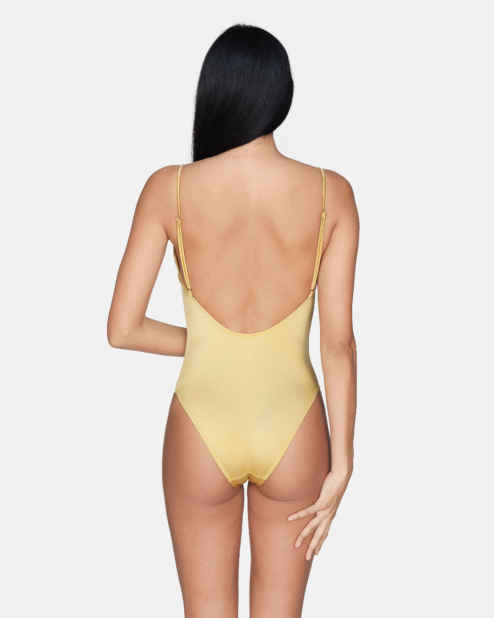 Britta - One-piece with thin adjustable straps - Plain