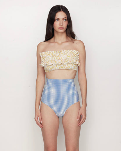 Ara - High-waisted bikini brief Vichy