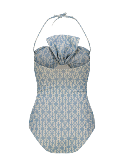 Raquel - Bow bustier one-piece