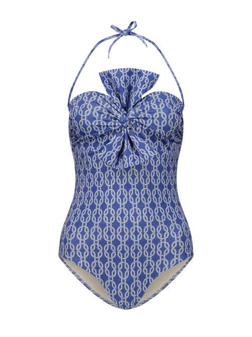 Raquel - Bow bustier one-piece