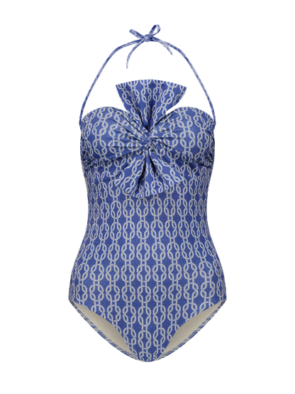 Raquel - Bow bustier one-piece