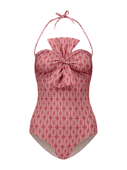 Raquel - Bow bustier one-piece