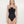 RAQUEL - Black bow-detail bandeau swimsuit