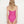 RAQUEL - Pink Bow-detail bandeau swimsuit