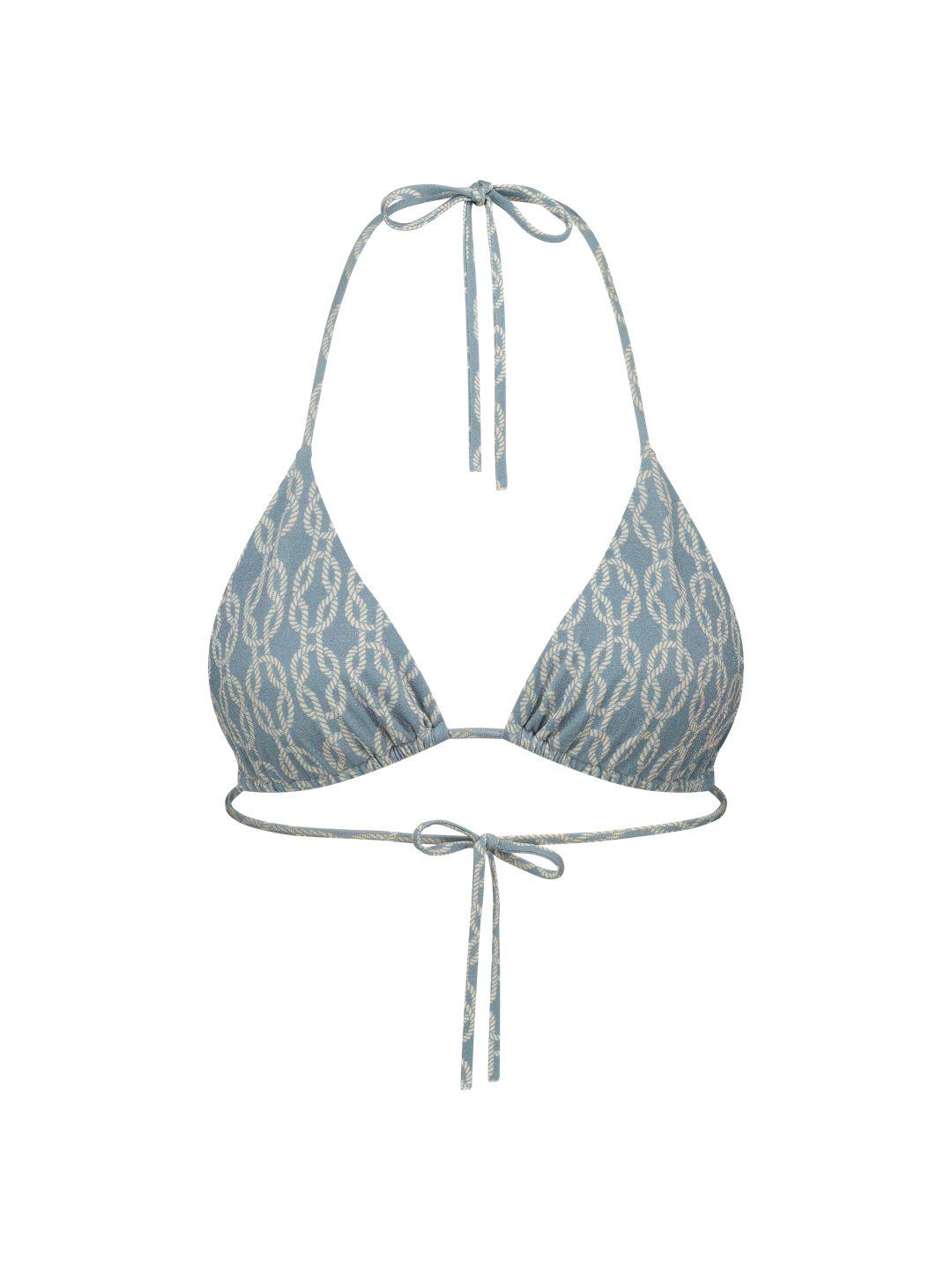 Scarlett - Triangle bikini top Eggshell print