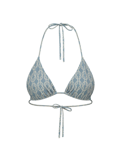 Scarlett - Triangle bikini top Eggshell print