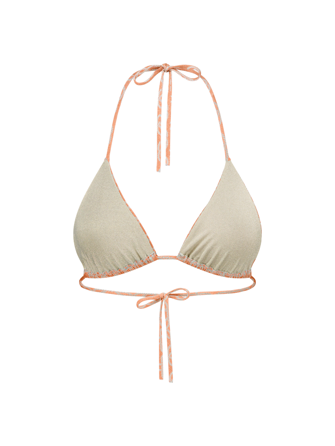 Scarlett - Triangle bikini top Eggshell print