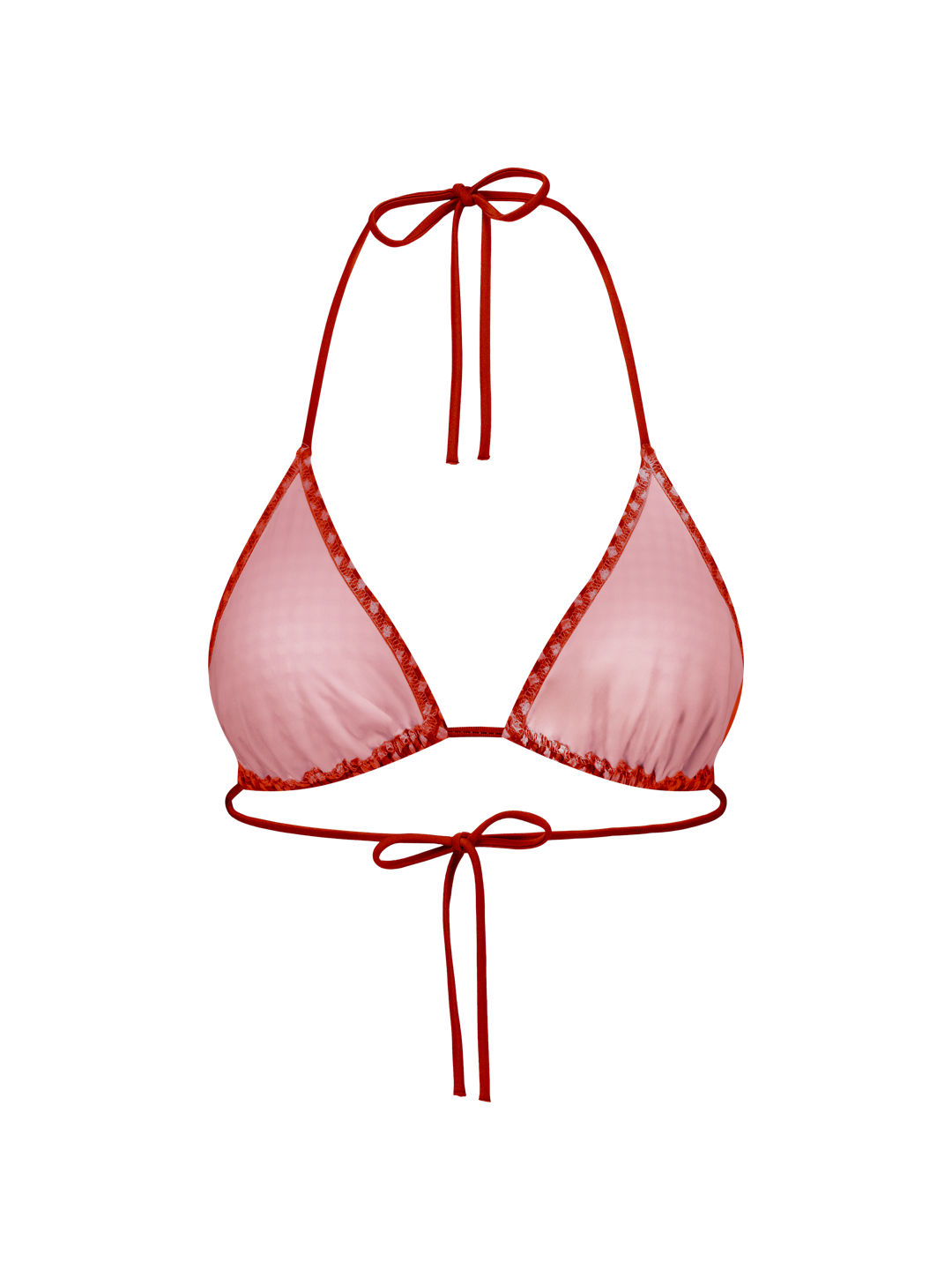 Scarlett - Triangle bikini top - Vichy print