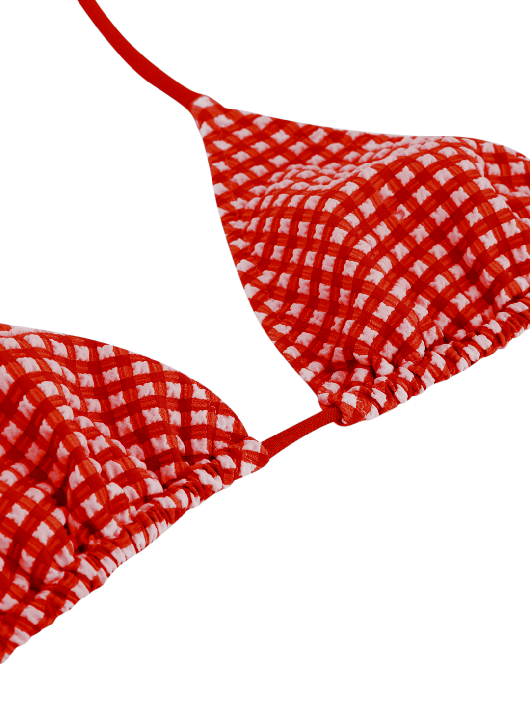 Scarlett - Triangle bikini top - Vichy print