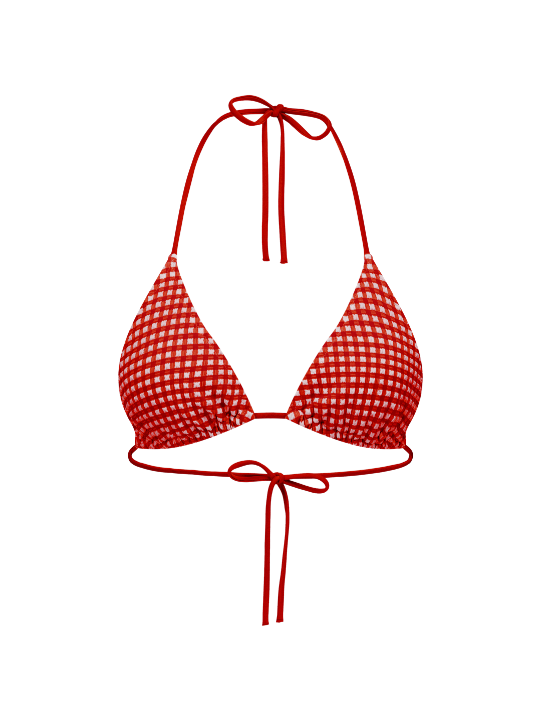 Scarlett - Triangle bikini top - Vichy print