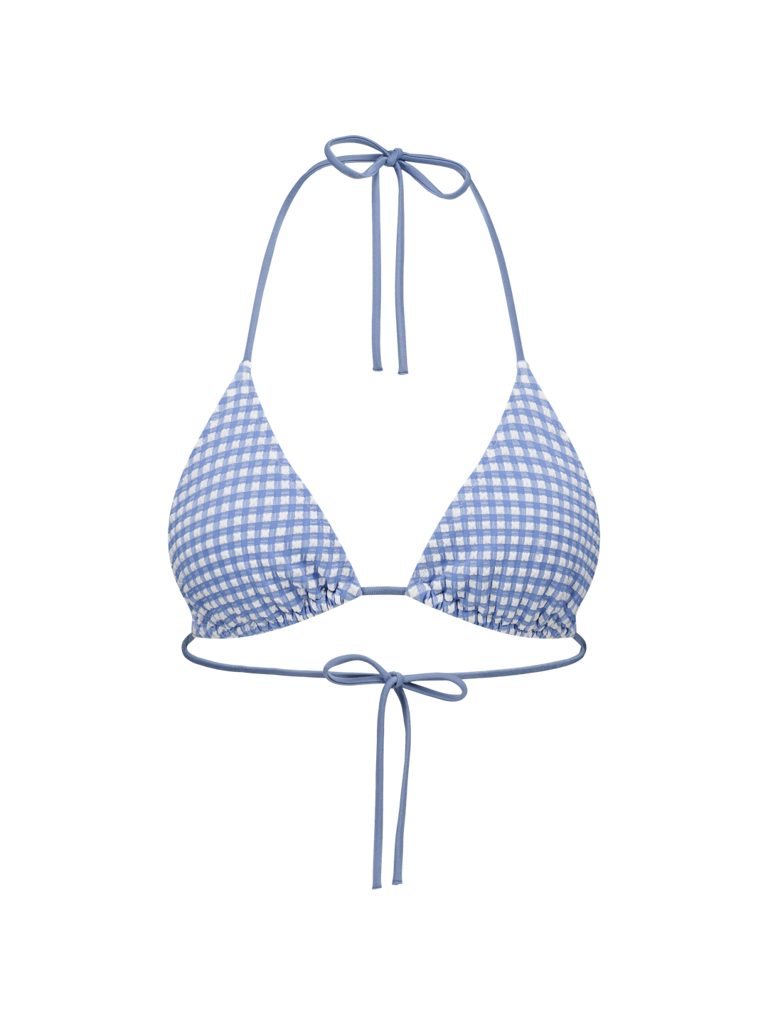 Scarlett - Triangle bikini top - Vichy print