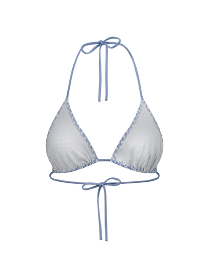 Scarlett - Triangle bikini top - Vichy print