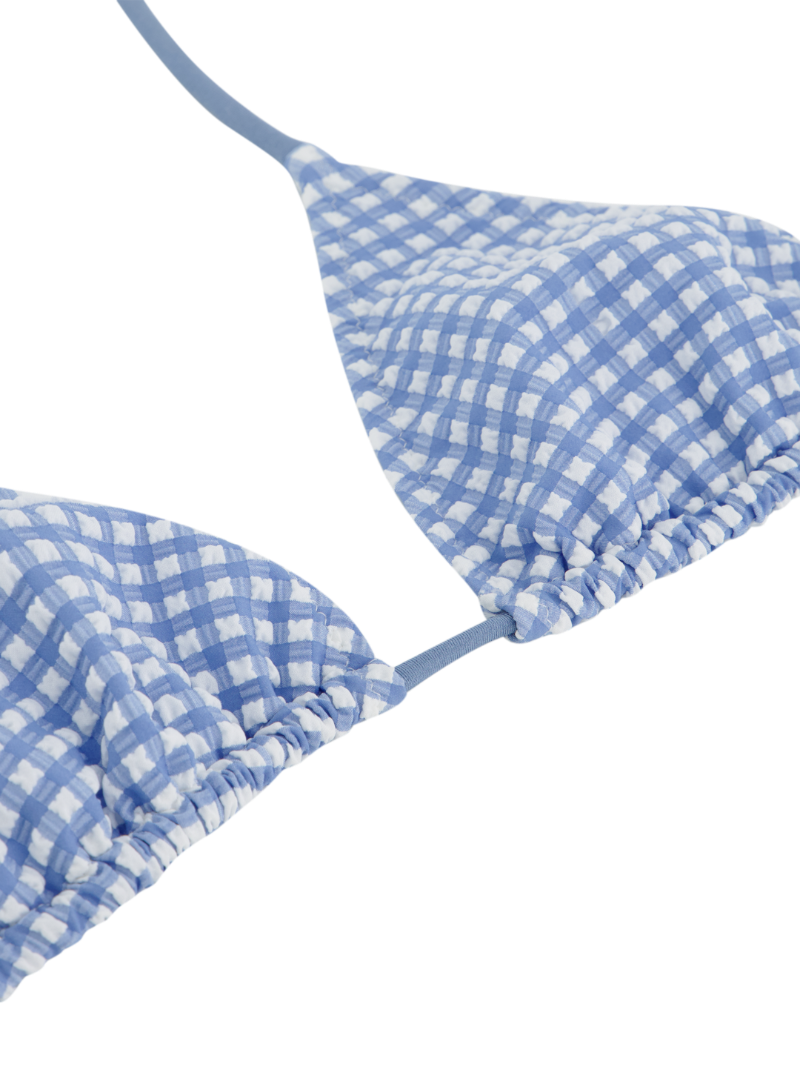 Scarlett - Triangle bikini top - Vichy print