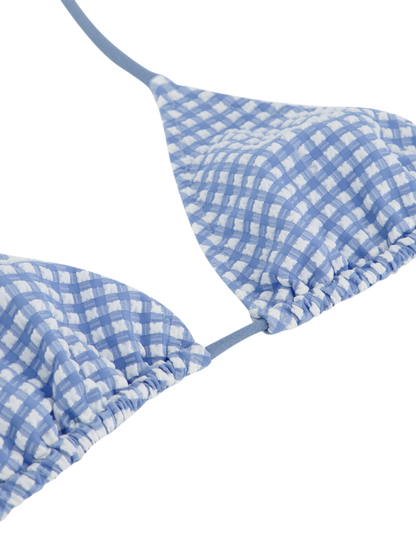Scarlett - Triangle bikini top - Vichy print